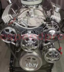 For SBC 350 Serpentine Pulley Conversion Kit Small Block Chevy ALT PS A/C LWP For SBC 350 Serpentine Pulley Conversion Kit Small Block Chevy ALT PS A/C LWP