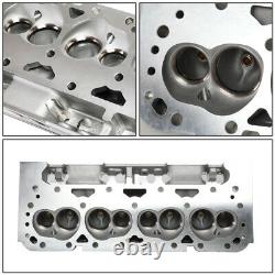 For SBC Small Block 327 350 Chevy Engine Aluminum Bare Cylinder Head 68cc Angled