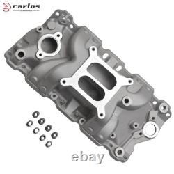 For SBC Small Block Chevy 305 327 350 400 intake manifold Dual Plane