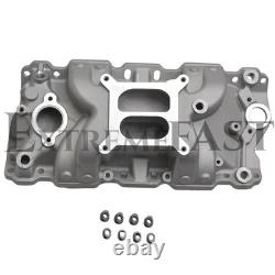 For Small Block Chevy 305 327 350 400 62-95 High Rise Dual Plane Intake Manifold