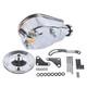 For Small Block Chevy 350 Chrome Power Steering Pump with SBC Pulley Bracket Kit