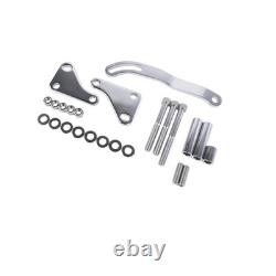 For Small Block Chevy 350 Chrome Power Steering Pump with SBC Pulley Bracket Kit