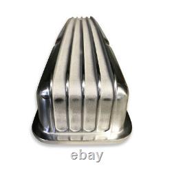 For Small Block Chevy Finned Short Valve Covers with 15'' Oval Finned Air Cleaner
