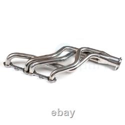 For Small Block Chevy GMC Heavy Duty Truck 73-85 Header Exhaust Stainless Steel