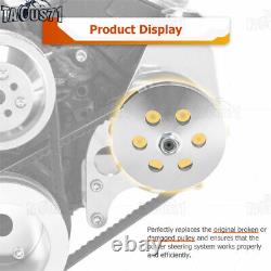 For Small Block Chevy Long Water Pump Pulley Kit with Power Steering Pump Pulley