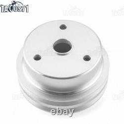 For Small Block Chevy Long Water Pump Pulley Kit with Power Steering Pump Pulley