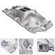 For Small Block Chevy SBC 262-400 Aluminum Dual Plane Intake Manifold 1955-1986