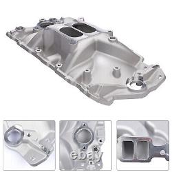 For Small Block Chevy SBC 262-400 Aluminum Dual Plane Intake Manifold 1955-1986