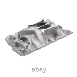 For Small Block Chevy SBC 262-400 Dual Plane Intake Manifold 55-86 2701 Aluminum