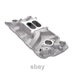 For Small Block Chevy SBC 262-400 Dual Plane Intake Manifold 55-86 2701 Aluminum