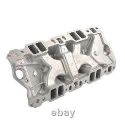 For Small Block Chevy SBC 305 327 350 400 57-86Polished Aluminum Intake Manifold