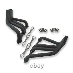 For Small Block Chevy SBC Boom Tube Zoomie Header Black