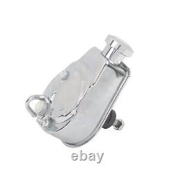 For Small Block Chevy Saginaw Polished Power Steering Pump + Mounting Bracket