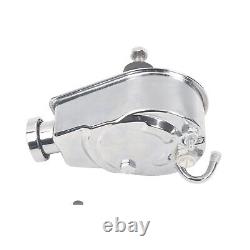 For Small Block Chevy Saginaw Polished Power Steering Pump + Mounting Bracket