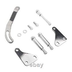 For Small Block Chevy Saginaw Polished Power Steering Pump + Mounting Bracket
