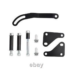 For Small Block Chevy Saginaw Style Black Power Steering Pump + Mounting Bracket