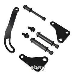 For Small Block Chevy Saginaw Style Black Power Steering Pump + Mounting Bracket