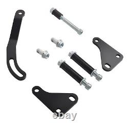 For Small Block Chevy Saginaw Style Black Power Steering Pump + Mounting Bracket
