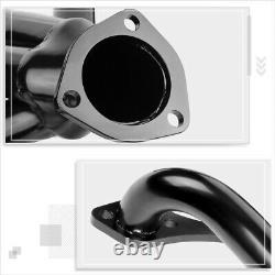 For Small Block Hugger 283/305/327/350/400 Black Steel 4-1 Exhaust Header+Gasket