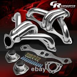 For Small Block Sbc 283/305/327/350/400 Chromed Hugger Header Exhaust Manifold