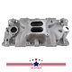 For Small block Chevy Cast Aluminum Intake Manifold Dual Plane 350 400 1955-1995