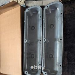 Ford Logo Small Block Chevy Aluminum Valve Covers Black Krinkle Finish