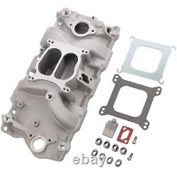 Front Intake Manifold Dual Plane 262-400 For Small Block 1955-1986 Chevy SBC NEW