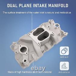 Front Intake Manifold Dual Plane 262-400 For Small Block 1955-1986 Chevy SBC NEW