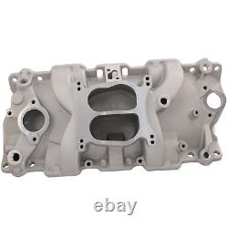 Front Intake Manifold Dual Plane 262-400 For Small Block 1955-1986 Chevy SBC NEW