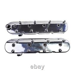 GM LS Chevy Small Block V8 Cast Aluminum Valve Covers with Coil Mounts, Polished