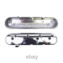 GM LS Chevy Small Block V8 Cast Aluminum Valve Covers with Coil Mounts, Polished