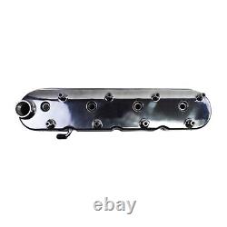 GM LS Chevy Small Block V8 Cast Aluminum Valve Covers with Coil Mounts, Polished