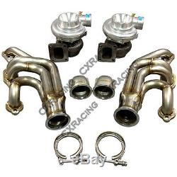 GT35 Turbo Header Manifold Kit For Chevrolet Camaro SBC Engine V8 Small Block