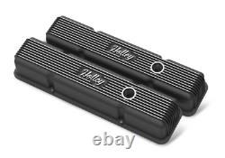 HOLLEY 241-242 Vintage Tall Finned Valve Cover for Small Block Chevy