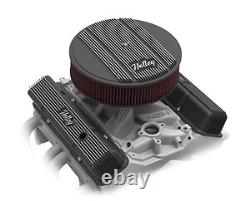 HOLLEY 241-242 Vintage Tall Finned Valve Cover for Small Block Chevy