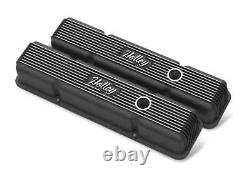 HOLLEY 241-242 Vintage Tall Finned Valve Cover for Small Block Chevy