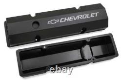HOLLEY 241-288 Tall Valve Covers for Small Block Chevy Black