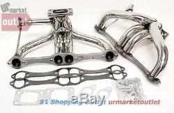 Header Exhaust Manifold For Small Block Chevy SBC GM Twin Turbo 305 350 400