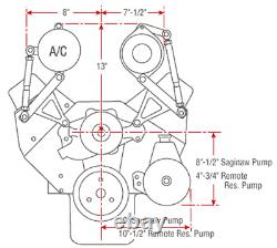 High Mount AC Bracket Small Block Chevy SBC 350 SWP Head MNT 505/508 Compressor