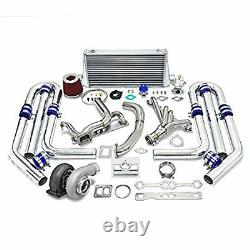 High Performance Upgrade GT45 T4 10pc Turbo Kit Chevy Small Block SBC Engine 350