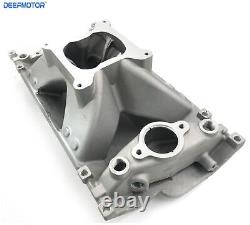 High Rise Small Block Chevy SBC Vortec Hurrican Single Plane Intake Manifold 350