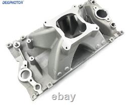 High Rise Small Block Chevy SBC Vortec Hurrican Single Plane Intake Manifold 350