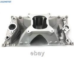 High Rise Small Block Chevy SBC Vortec Hurrican Single Plane Intake Manifold 350