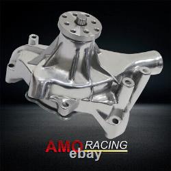 High Volume LWP Long Water Pump Fits Small Block Chevy SBC 350 Polished Aluminum
