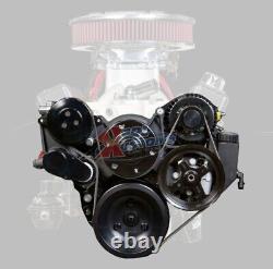 Holley 20-240BK Complete Mid-Mount Accessory System Small Block Chevy LS Black
