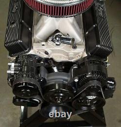 Holley 20-240BK Complete Mid-Mount Accessory System Small Block Chevy LS Black