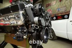 Holley 20-240BK Complete Mid-Mount Accessory System Small Block Chevy LS Black
