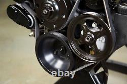 Holley 20-240BK Complete Mid-Mount Accessory System Small Block Chevy LS Black