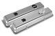 Holley 241-137 Muscle Car Series Polished Finned Aluminum SB Chevy Valve Covers