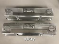 Holley 241-47 Small Block Chevy Polished Valve Covers 262-400 V-8 Thru 1985